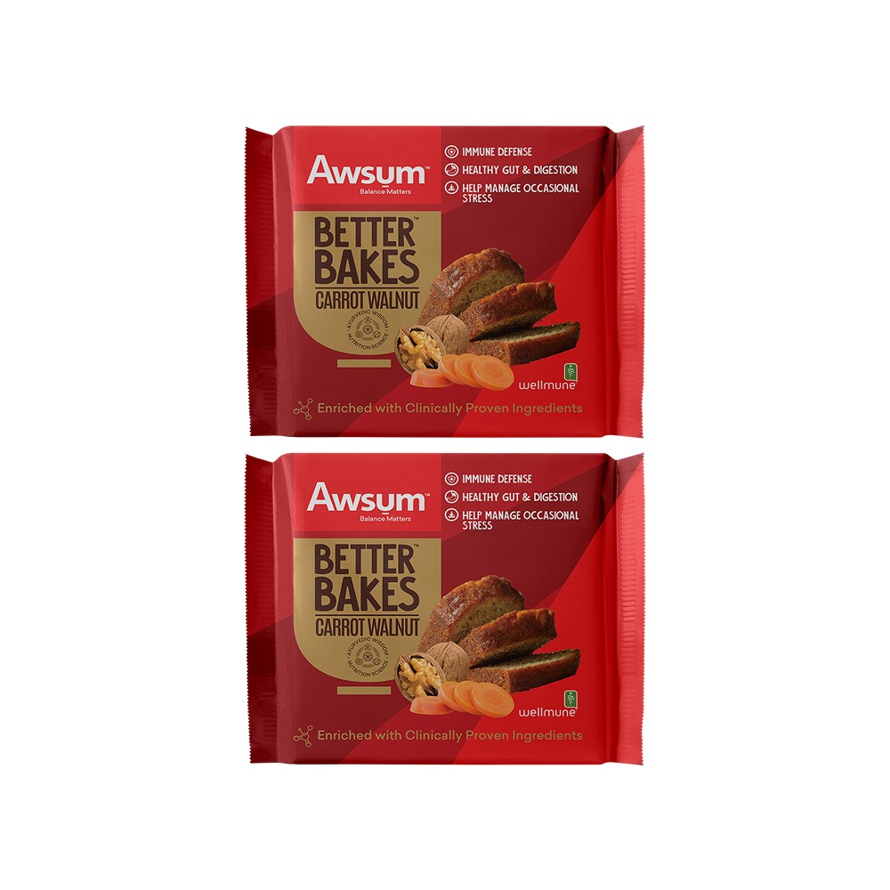Awsum Carrot Walnut Slice Cake - Pack of 2 Price - Buy Online at Best ...