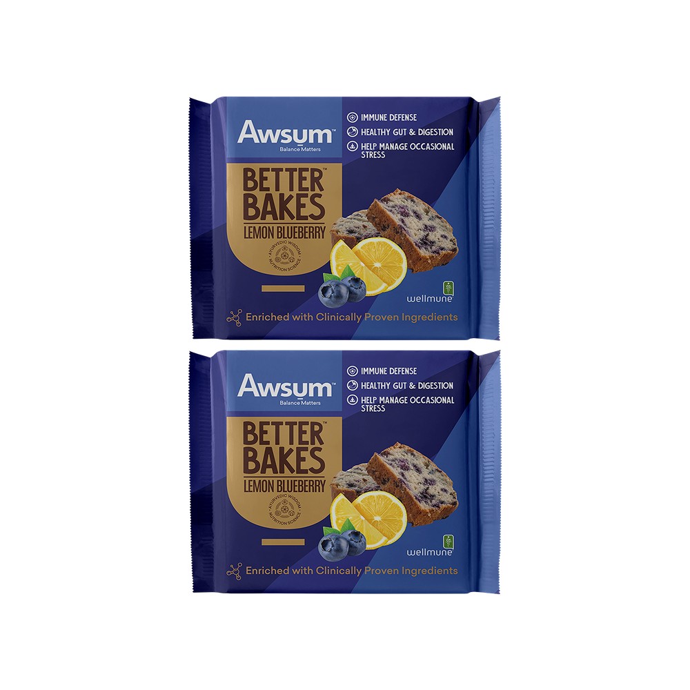 Awsum Lemon Blueberry Slice Cake - Pack of 2 Price - Buy Online at Best ...
