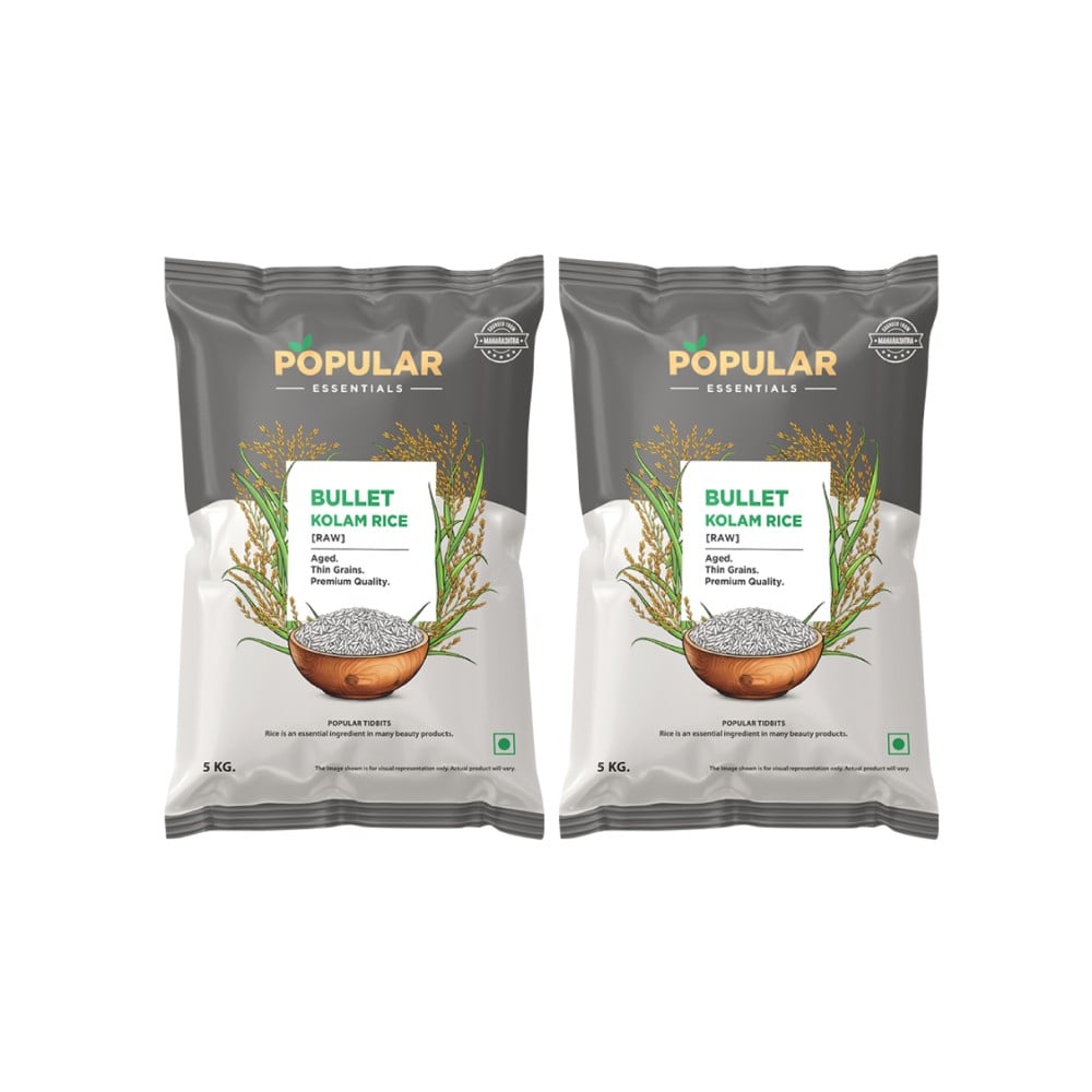 Popular Essentials Bullet Wada Kolam Rice (Short Grain) - Pack of 2 ...