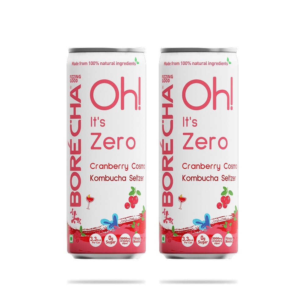 Borecha Cranberry Cosmo Zero Sugar Kombucha - Pack of 2 Price - Buy ...