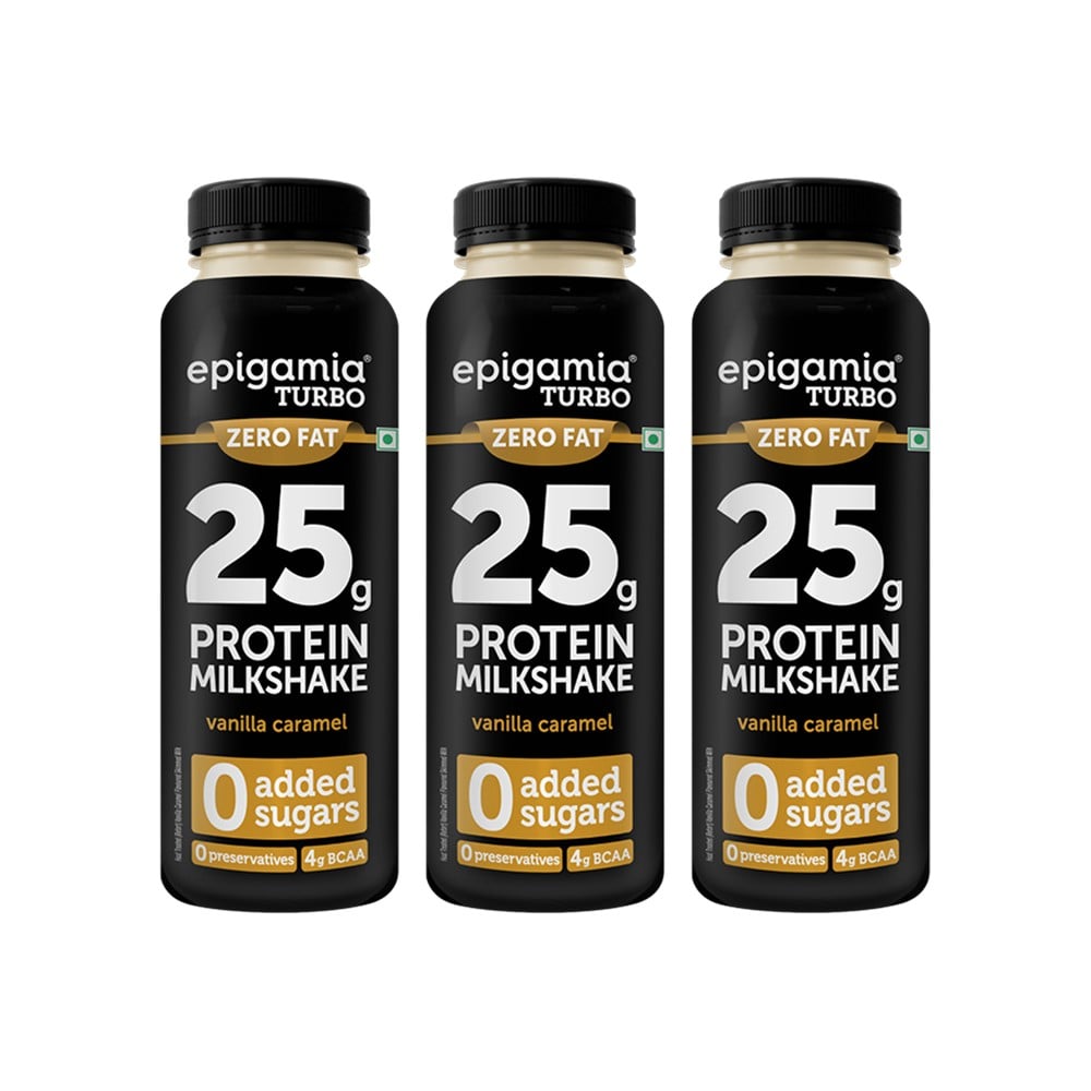 Epigamia Turbo Vanilla-Caramel Protein Milkshake Price - Buy Online at ...