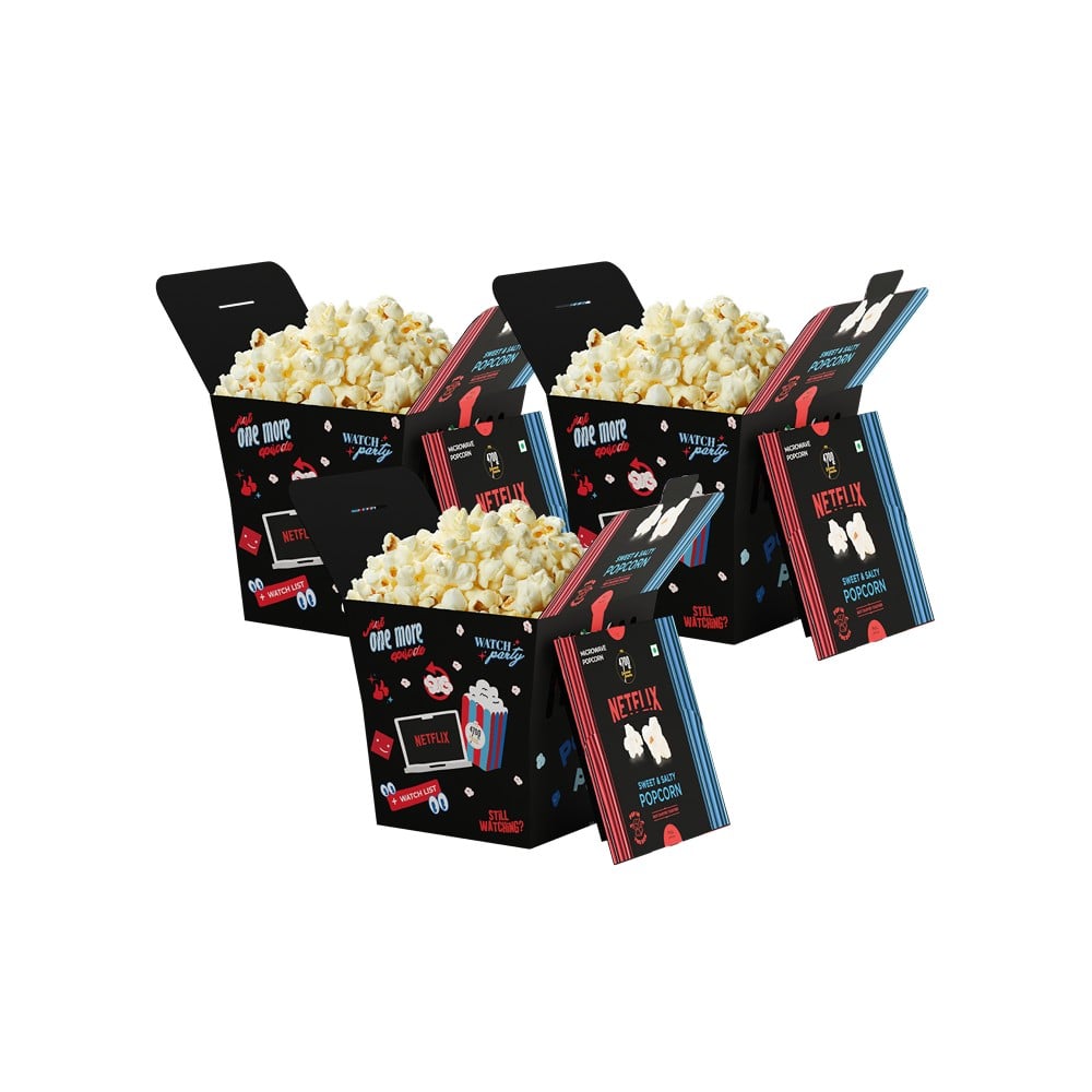 4700BC X Netflix Microwave Popbox Popcorn (Sweet & Salted) - Pack of 3 ...