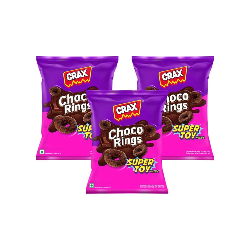 Crax Choco Ring Puffs Snacks with Super Toys - Pack of 3 Price - Buy ...