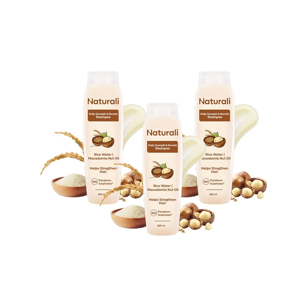 Shampoo Nut Rice Naturali Strength & Nourish Rice Water Shampoo - Pack of 3 Price - Buy ...