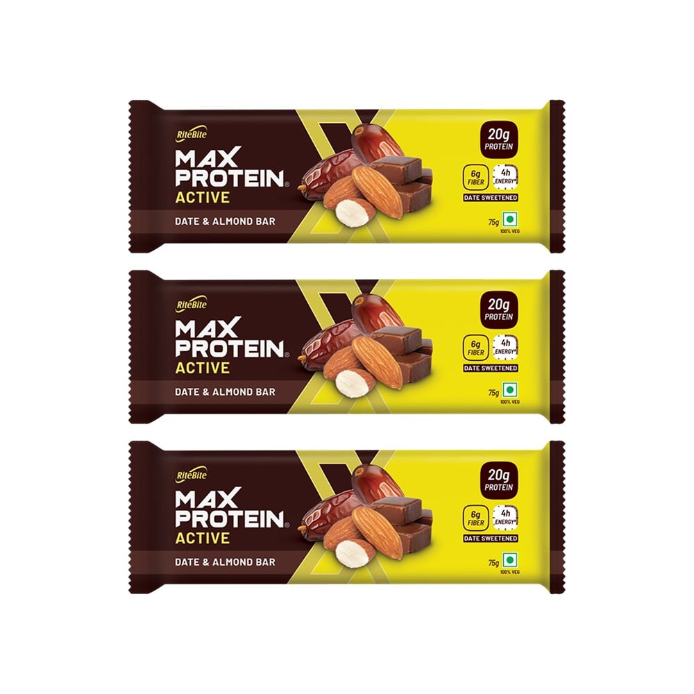 RiteBite Max Protein Date & Almond 20 g Protein Bar - Pack of 3 Price ...