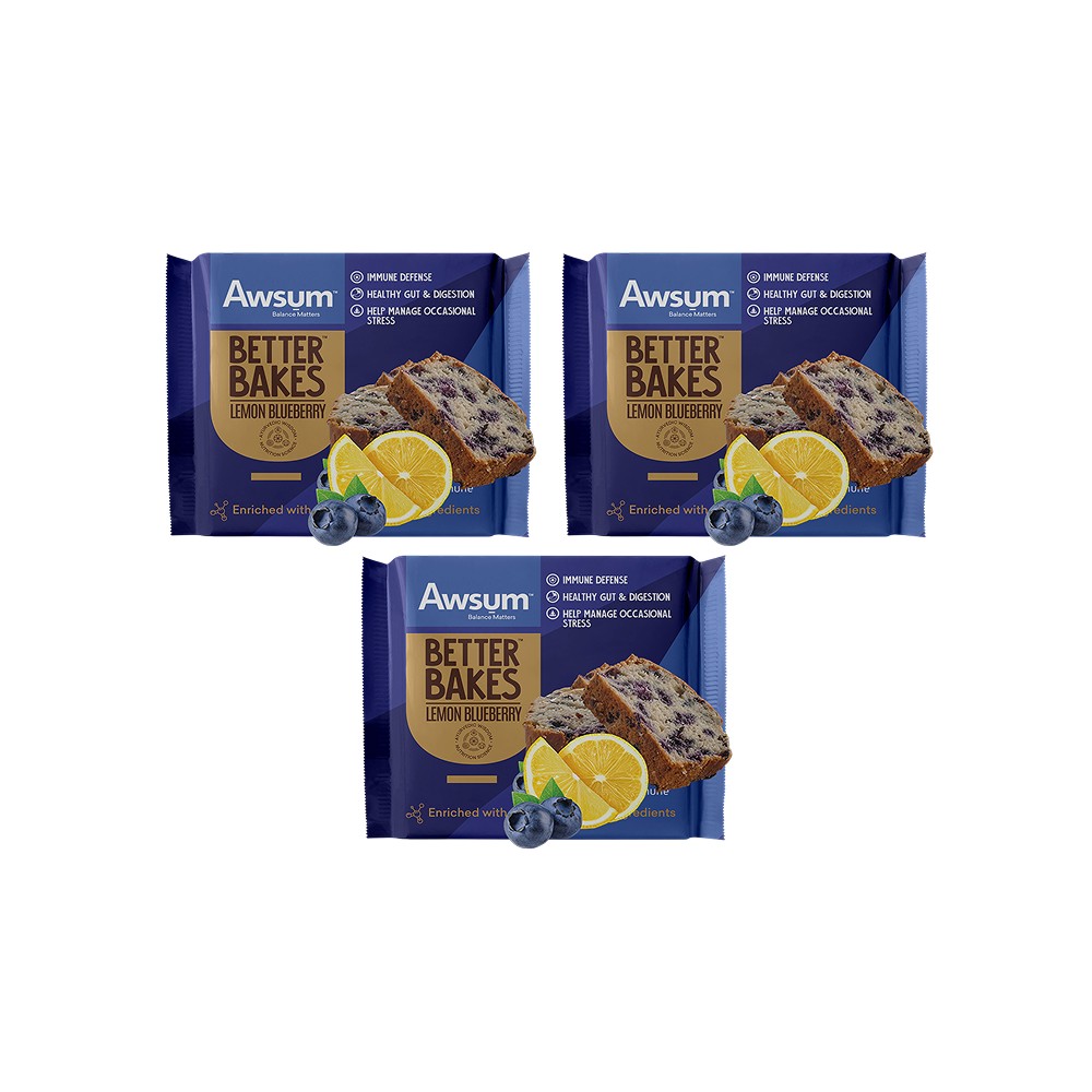 Awsum Lemon Blueberry Slice Cake - Pack of 3 Price - Buy Online at Best ...