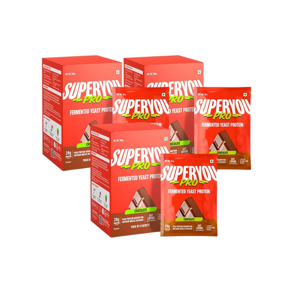 Pro Yast SuperYou Pro Fermented Yeast Protein - Pack of 8 (Chocolate) - Pack of ...