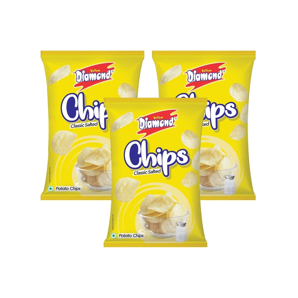 Yellow Diamond Classic Salted Potato Chips - Pack of 3 Price - Buy ...