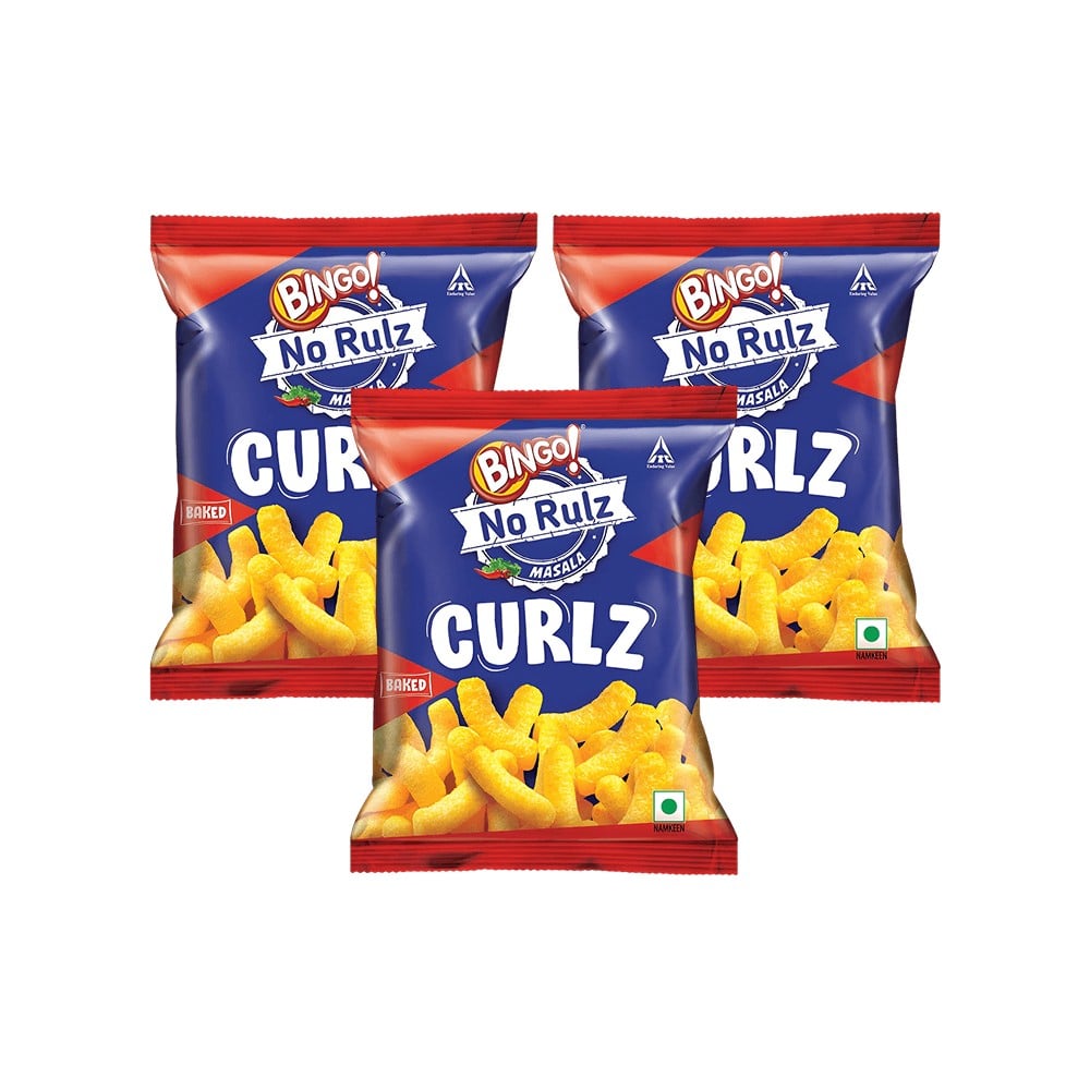 No Rulz Packet Bingo Baked No Rulz Masala Curlz Puffs - Pack of 3 Price - Buy Online ...