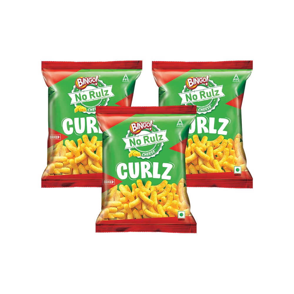 No Rulz Packet Bingo No Rulz Cheese Curlz Crisps - Pack of 3 Price - Buy Online at ...