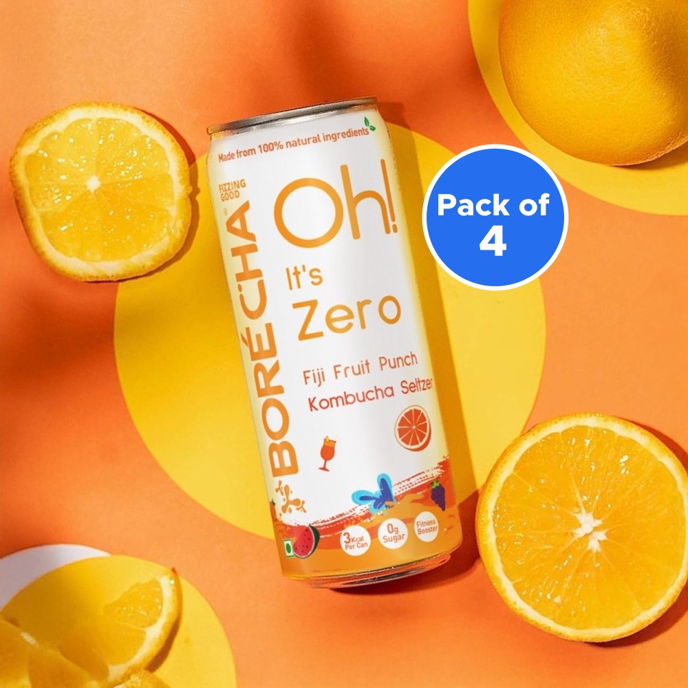 Borecha Zero Sugar Fiji Fruit Punch Kombucha - Pack of 4 Price - Buy ...