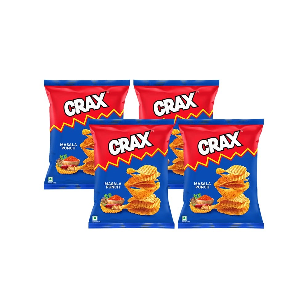 Crax Masala Punch Potato Chips Snacks - Pack of 4 Price - Buy Online at ...