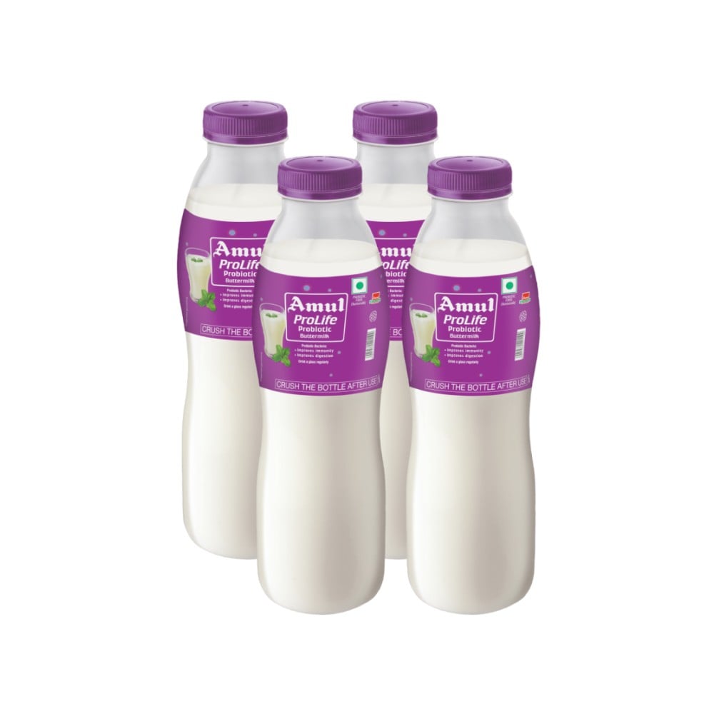 Amul Prolife Probiotic Unsalted Buttermilk - Pack of 4 Price - Buy ...