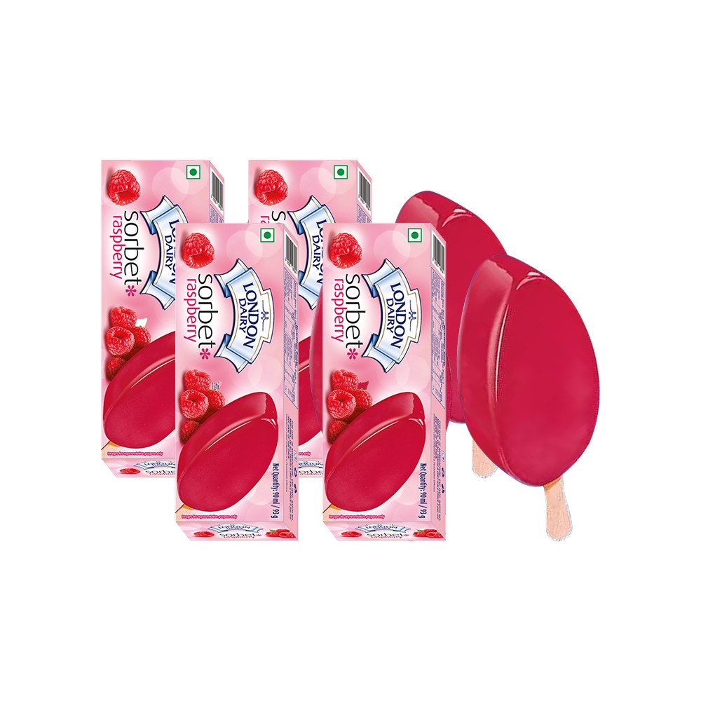 London Dairy Raspberry London Dairy Raspberry Sorbet Ice Cream Stick - Pack of 4 Price - Buy ...