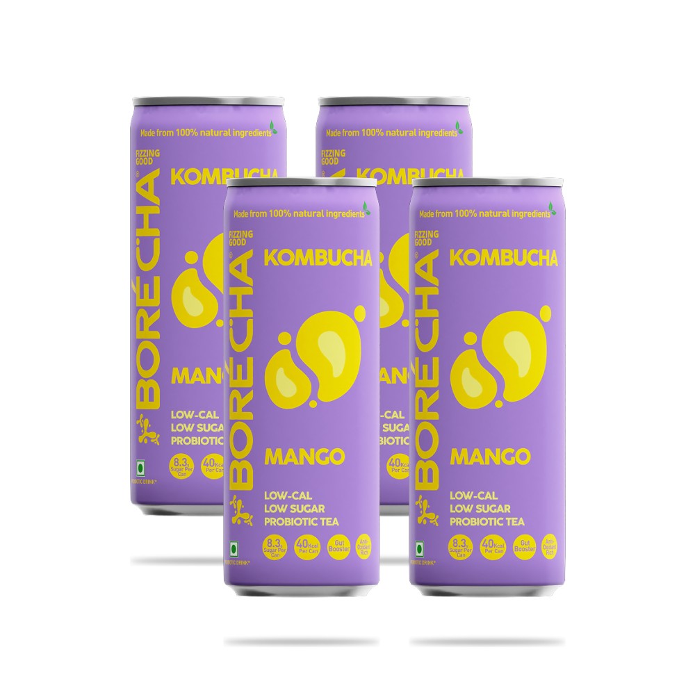 Borecha Mango Probiotic Kombucha - Pack of 4 Price - Buy Online at Best ...