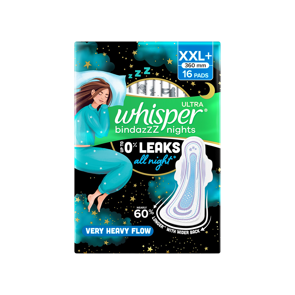 Whisper Ultra Bindazzz Nights Sanitary Pads - Fresh delivery in Aurangabad