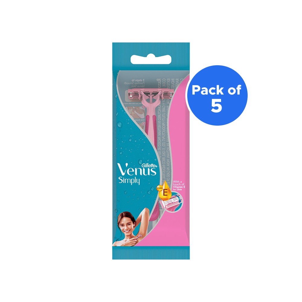 Venus Razor Pack Gillette Venus Simply Disposable Women's Razor - Pack of 5 Price - Buy ...