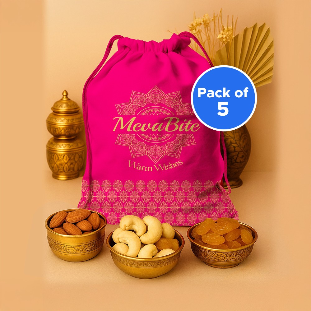 MevaBite Bandhan Dry Fruit Potli - Pack of 5 Price - Buy Online at Best ...