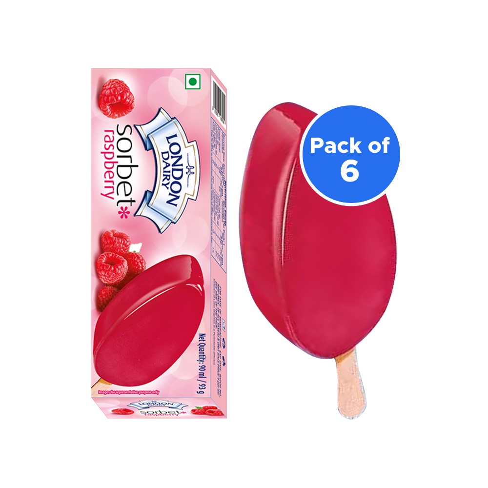 London Dairy Raspberry London Dairy Raspberry Sorbet Ice Cream Stick - Pack of 6 Price - Buy ...