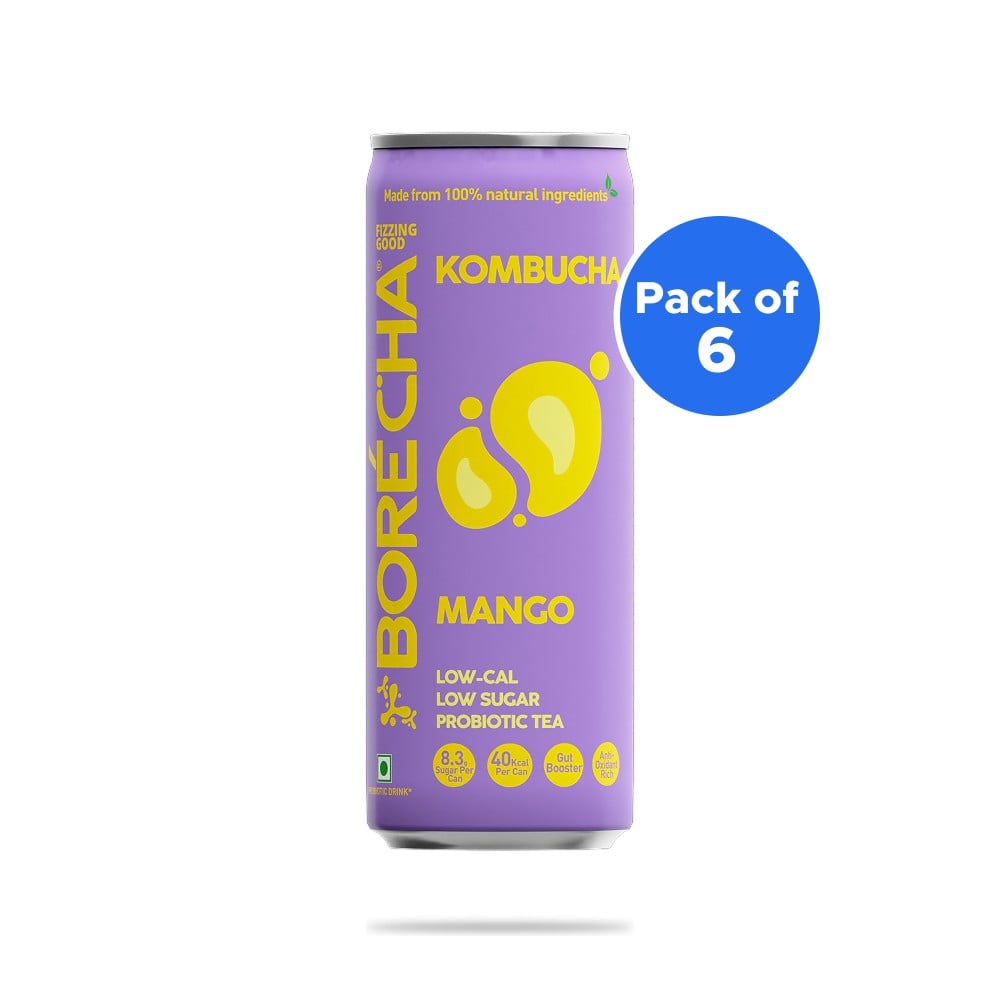 Borecha Mango Probiotic Kombucha - Pack of 6 Price - Buy Online at Best ...