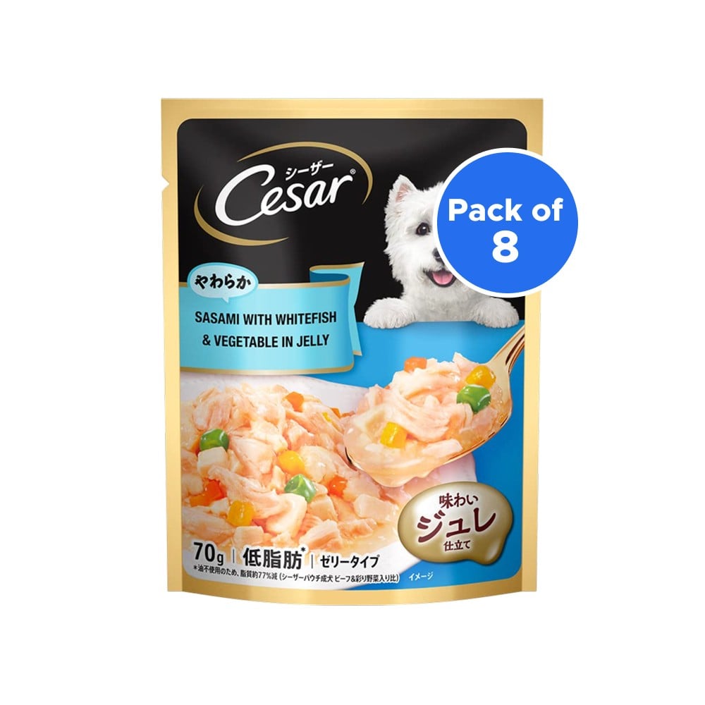 Cesar Adult Wet Dog Food - Sasami with Whitefish & Vegetables - Pack of ...