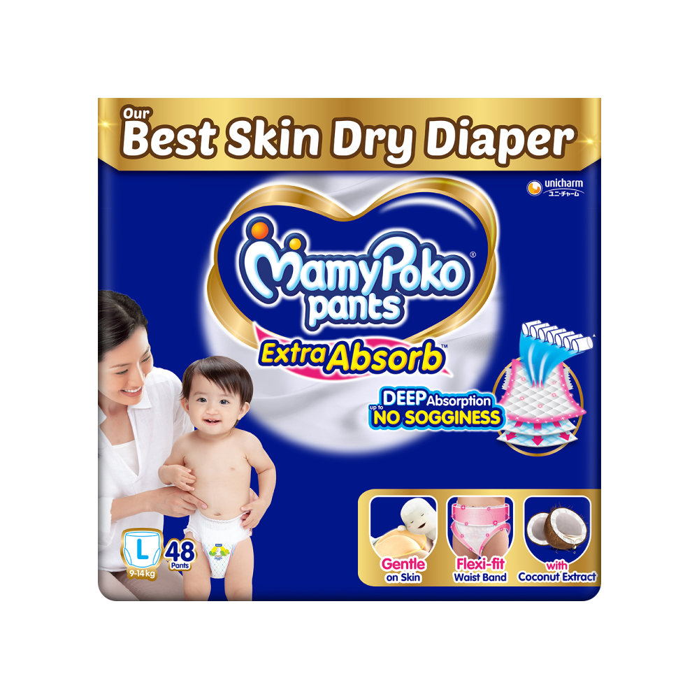 MamyPoko Pants Extra Absorb Pant Style Baby Diaper - Fresh delivery in Aurangabad
