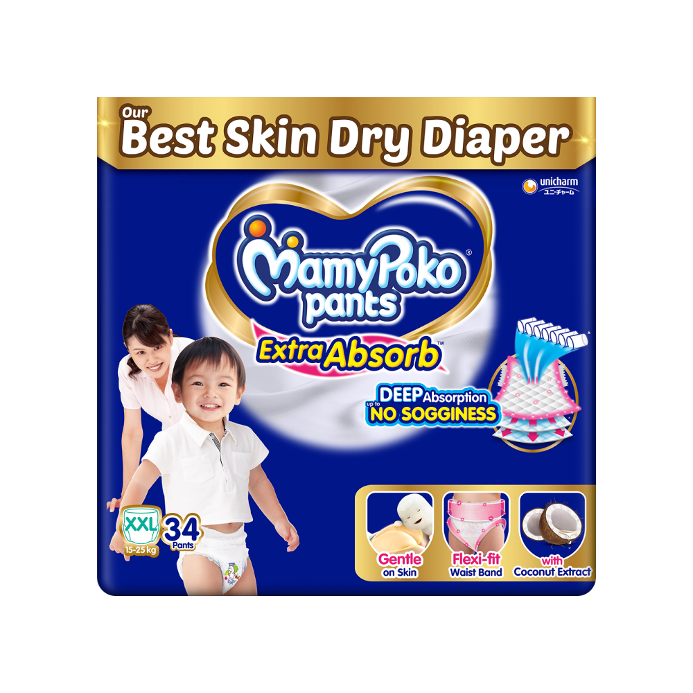 MamyPoko Pants Extra Absorb Pant Style Baby Diaper - Fresh delivery in Aurangabad
