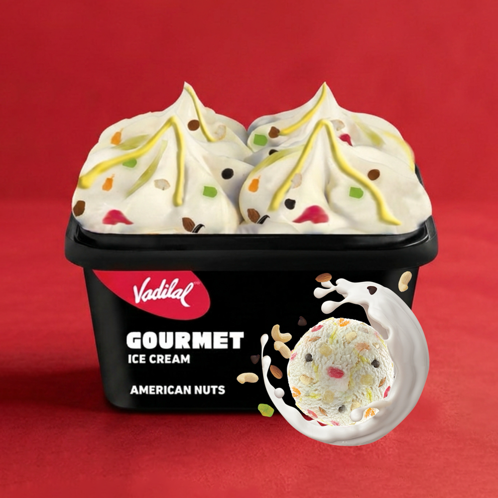 Vadilal Gourmet American Nuts Ice Cream Tub - Fresh delivery in Aurangabad