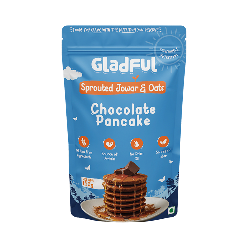 Gladful Choco Pancake Mix with Jowar and Oats - Fresh delivery in Aurangabad
