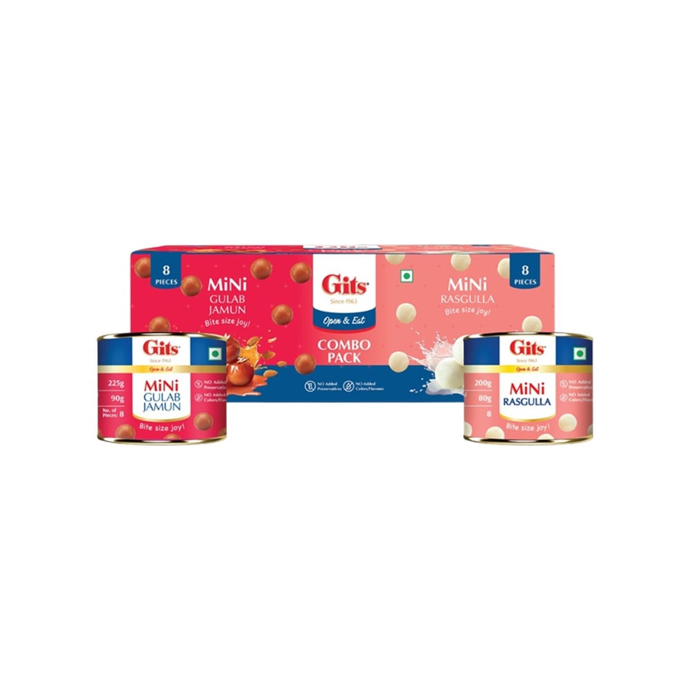 Mini Gulab Jamun & Rasgulla Combo by Gits Price - Buy Online at ₹149 in ...