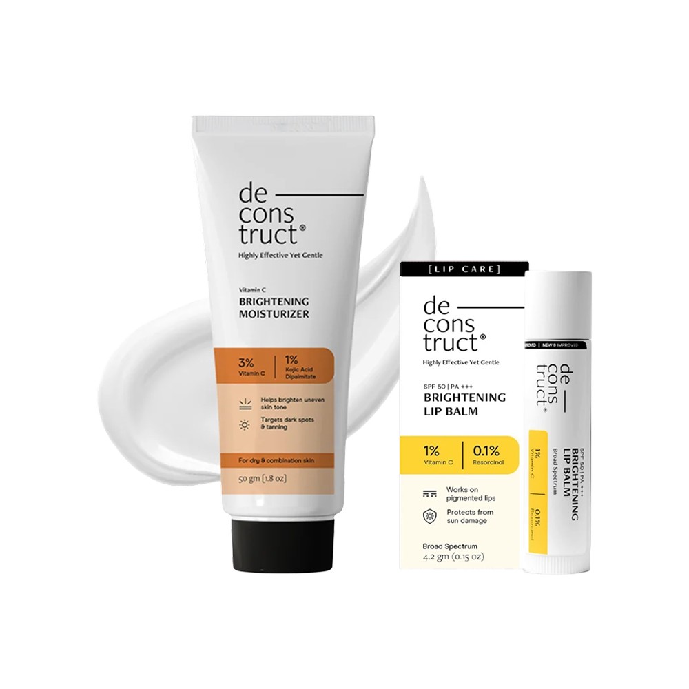 deconstruct vitamin c lip balm Brightening Face Moisturizer + Brightening with SPF 50 & Vitamin C (Transparent) Combo Price Buy Deconstruct Brightening Tinted Lip