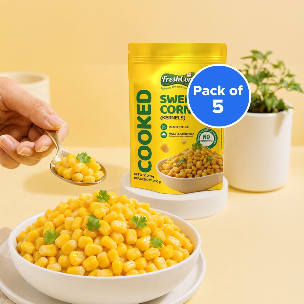 Freshcon Boiled Sweet Corn Kernels (Ready to Eat) - Pack of 5 Price ...