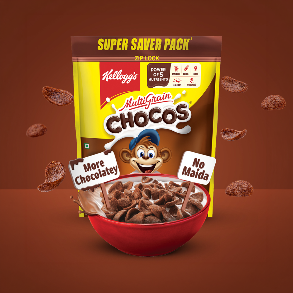 Kellogg's Multigrain Chocos More Chocolatey, No-Maida - Fresh delivery in Aurangabad