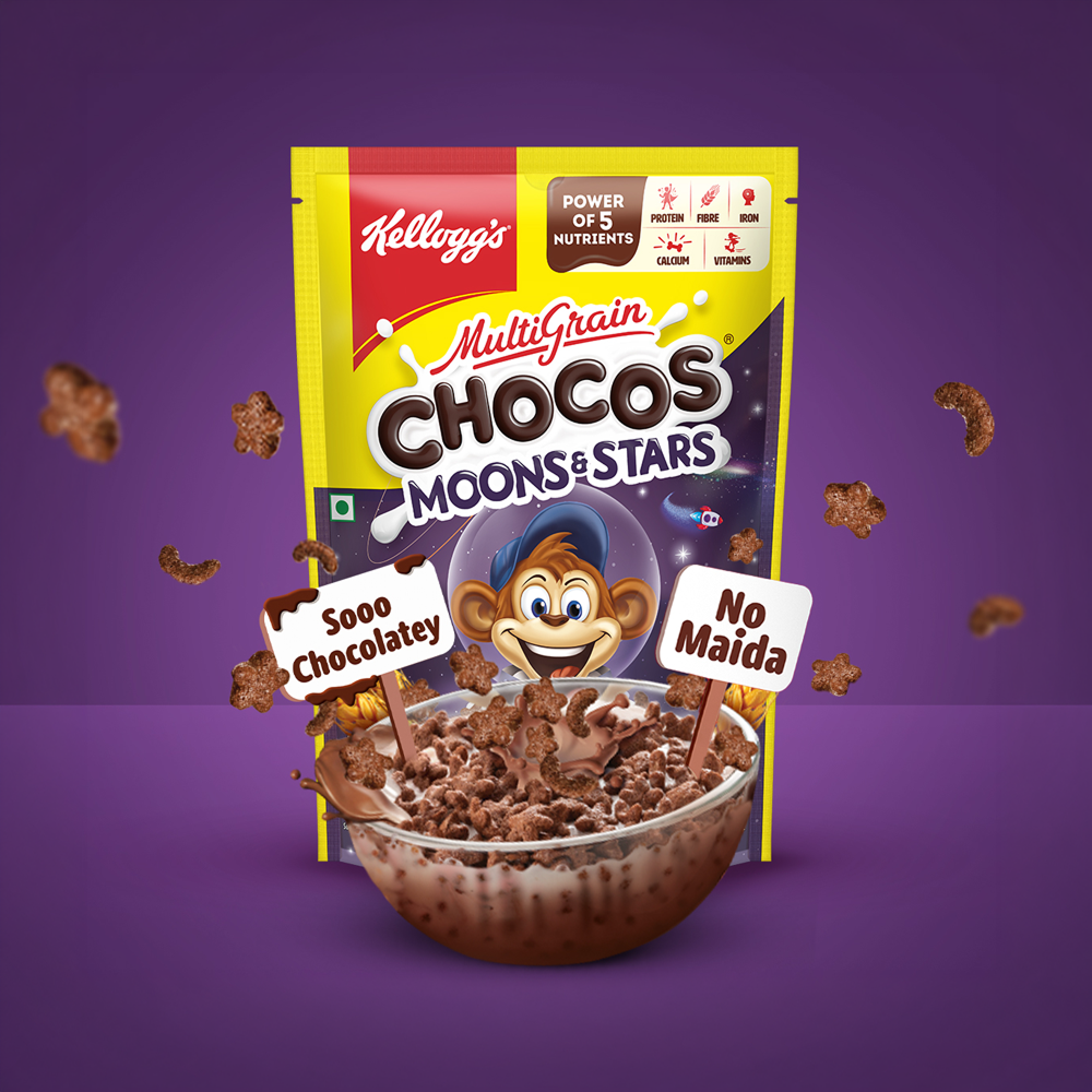 Kellogg's Multigrain Chocos Moons & Stars Kids Cereal - Fresh delivery in Aurangabad