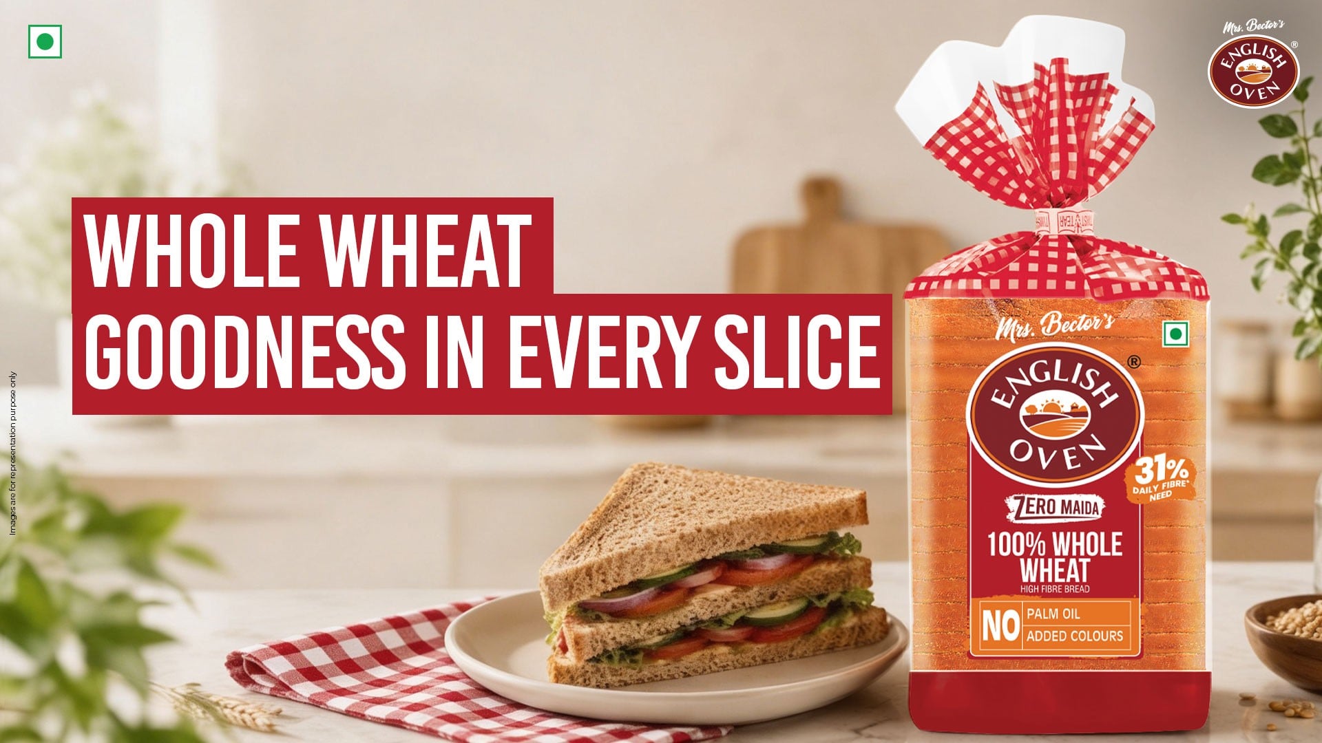 English Oven Zero Maida Whole Wheat Bread