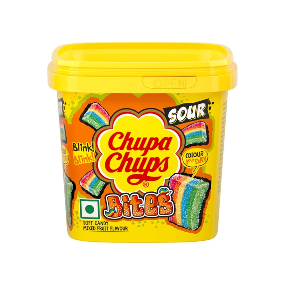 Chupa Chups Sour Bites Mix Fruit Soft Candy Tub Price - Buy Online