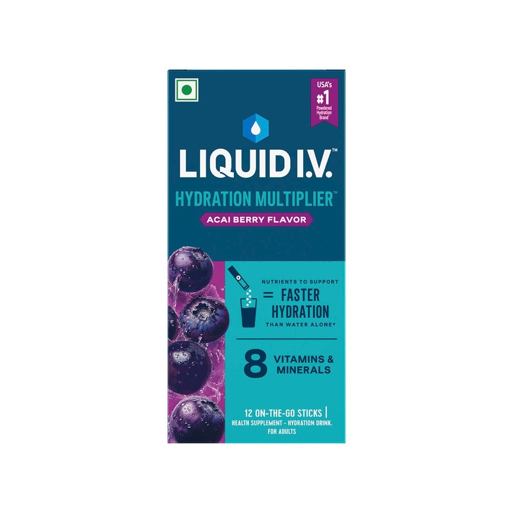 Liquid IV Hydration Multiplier Acai Berry Electrolyte Drink Mix