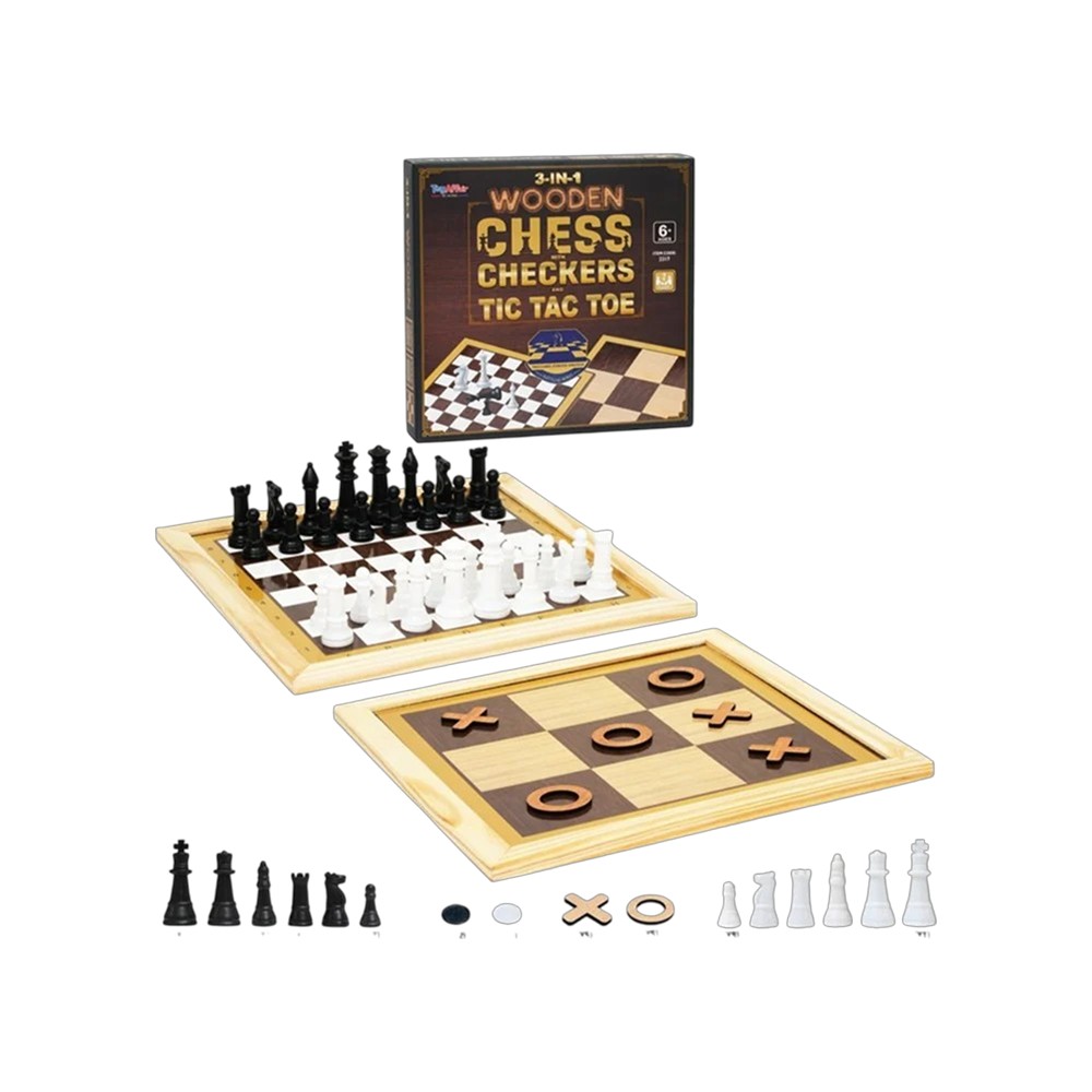 Toyaffair 3-In-1 Wooden Classic Board Game Set Price - Buy Online at ...