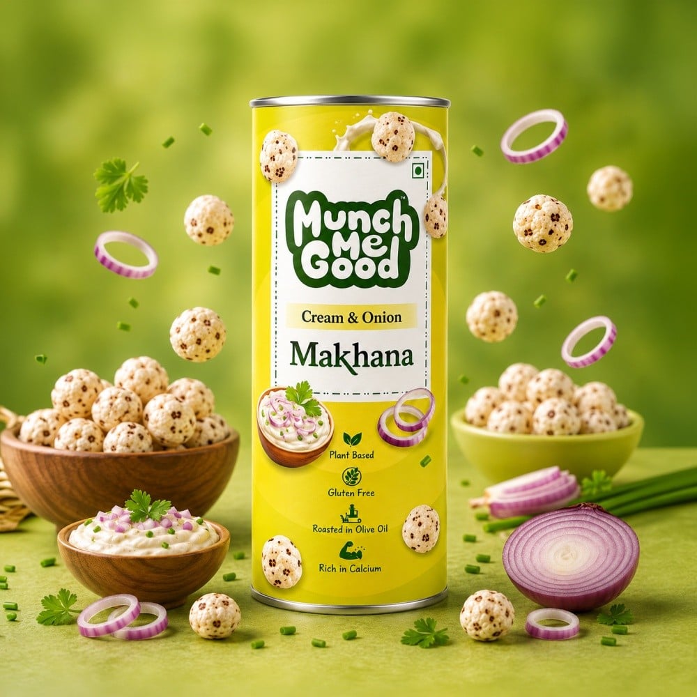 Munchme Munch Me Good Cream & Onion Flavoured Makhana Price - Buy Online at ...