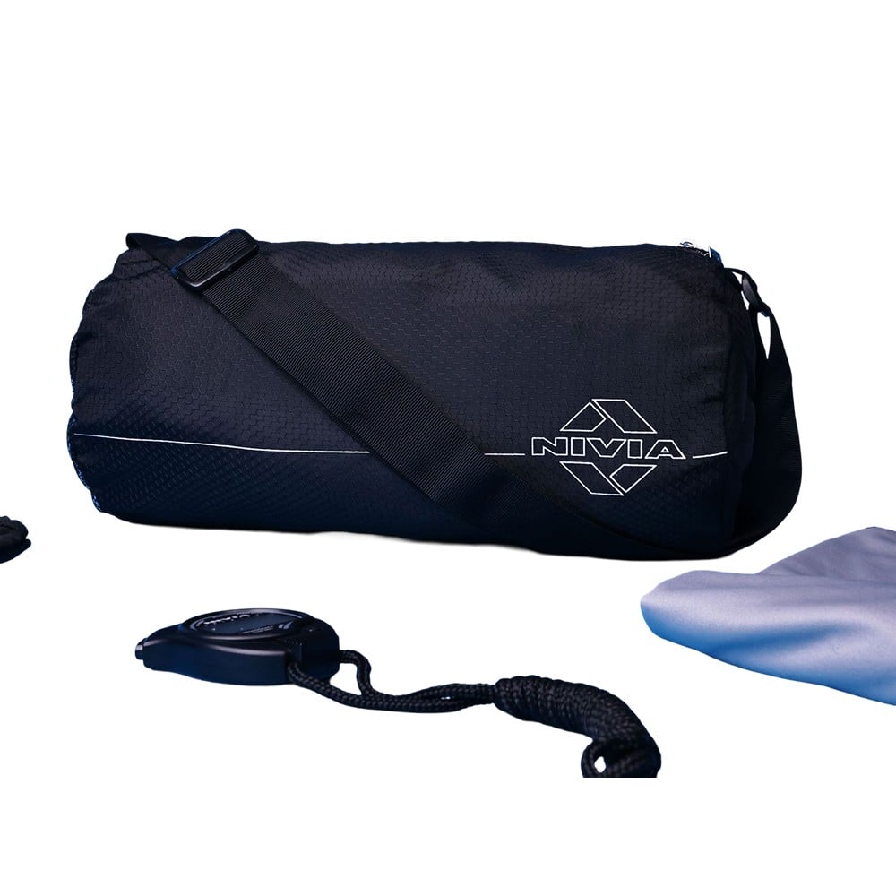 Nivia Basic Gym Duffle Bag, Black, Polyester