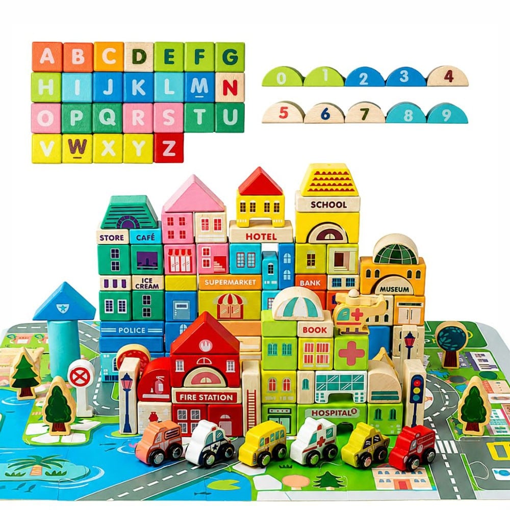 Nesta Toys Wooden City Building Blocks Price - Buy Online at ₹2399 in India