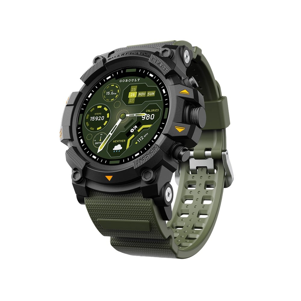 GOBOULT Thrux HD Smart Watch (Green, Black) 50 ml - Image 1