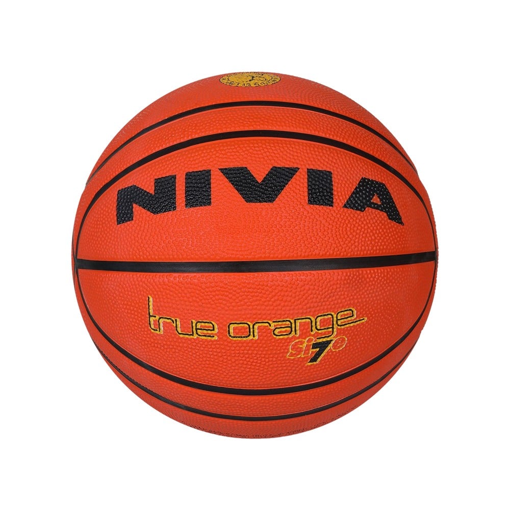 Nivia True Rubber Basketball (Orange, 1 Piece) 1 Pieces - Image 1