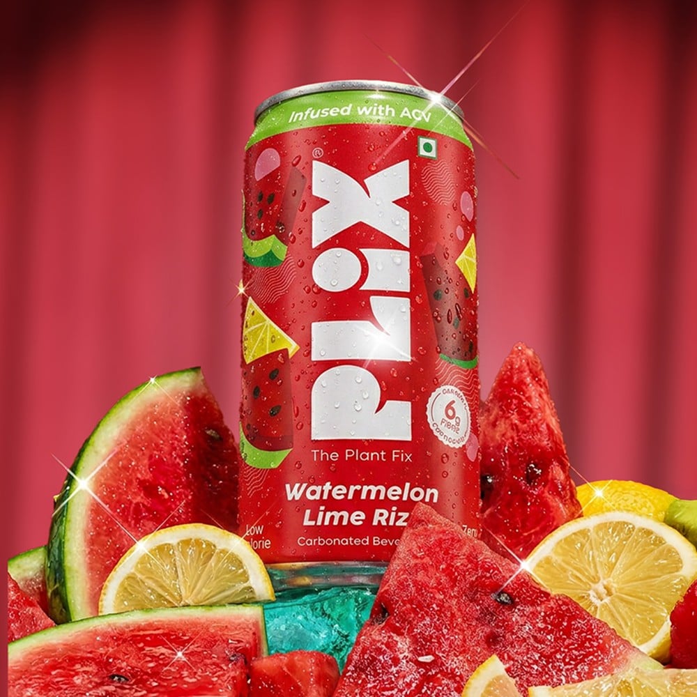 Plix Watermelon Lime Rizz Prebiotic Soda Price - Buy Online at ₹60 in India