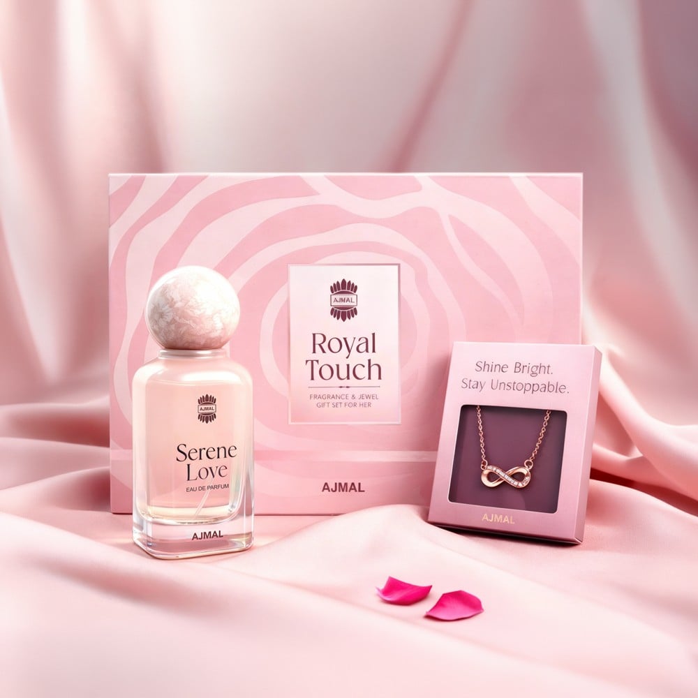 Ajmal Royal Touch Infinity Jewellery + Perfume Gift Set - Image 1