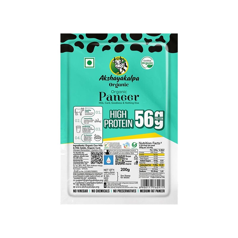 Akshayakalpa Organic High Protein Paneer