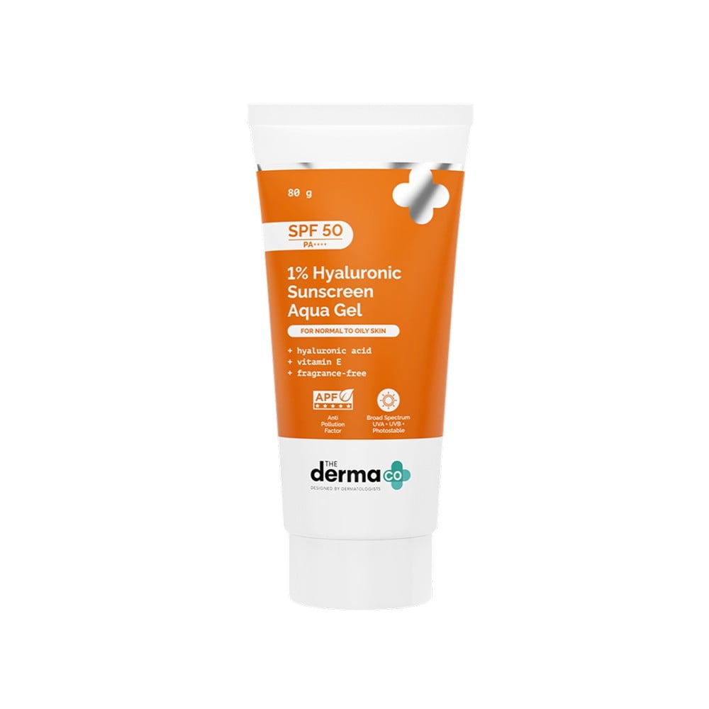 The Derma Co 1% Hyaluronic Sunscreen Pack of 2 · 50 g (100 g total) - Image 1
