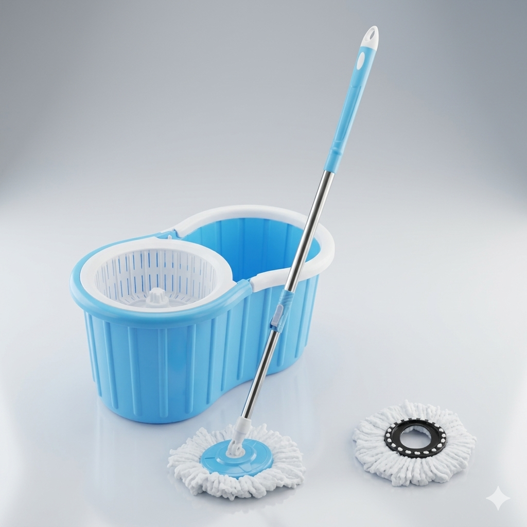 Shivonic Magic Spin Mop Bucket Set (Microfiber) Price - Buy Online at ...