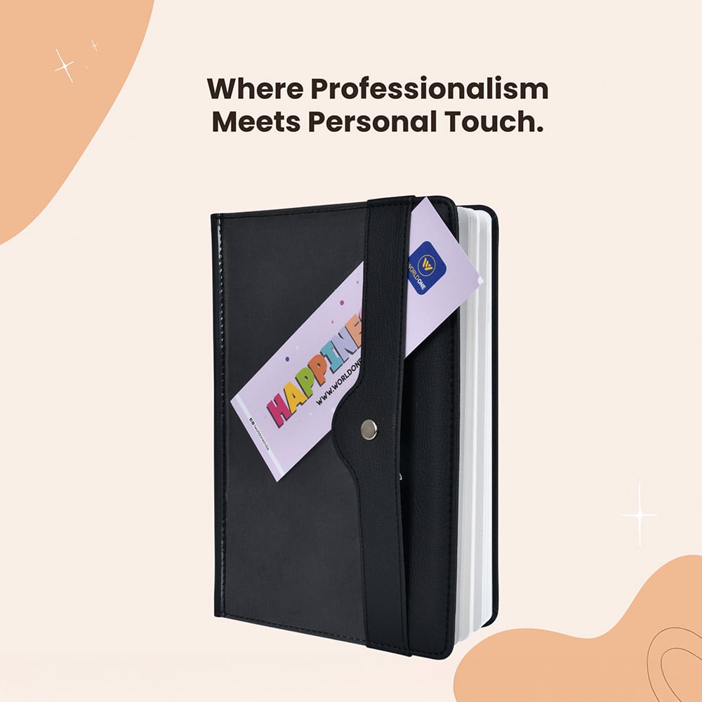Worldone Executive Series Single Line Diary (224 Pages, Black) Price ...