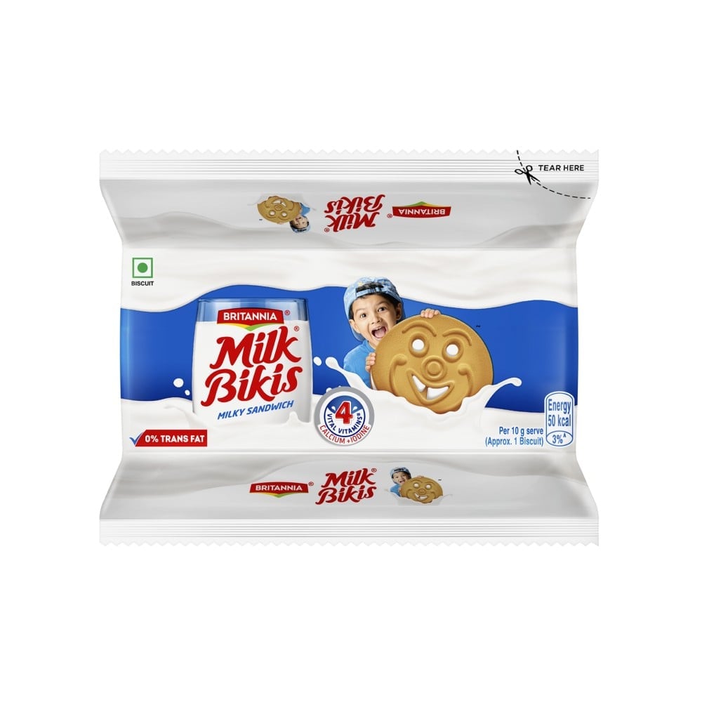 Britannia Milk Bikis Milky Sandwich Creme Biscuits Price - Buy Online ...